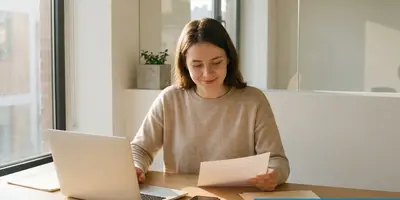 Frau bei der Arbeit